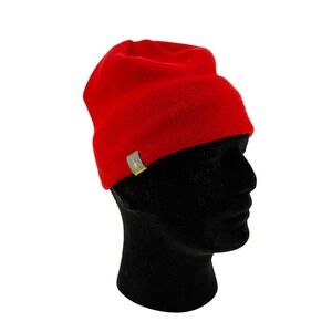 Smartwool Beanie Hat Unisex OS Red Merino Wool Blend Knit Outdoor Logo Gorpcore